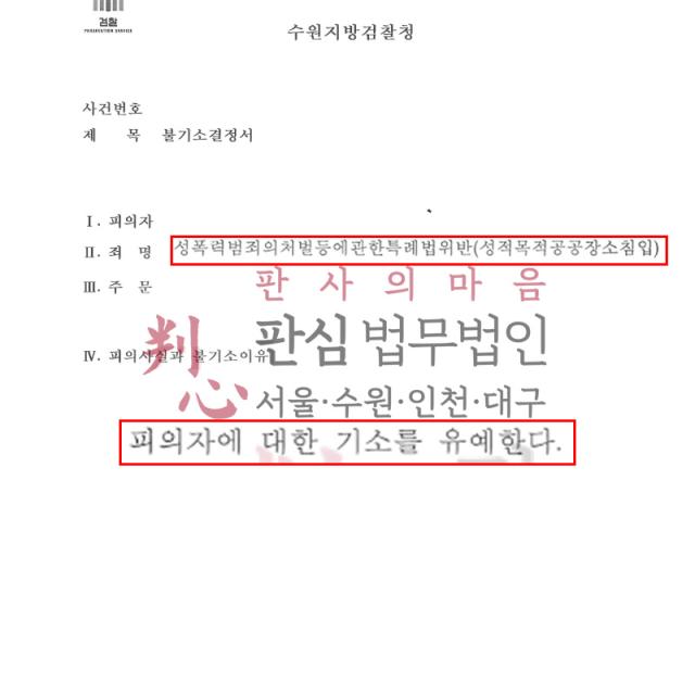 [불기소] 성적목적공공장소침입 | 미성년자 여자화장실 침입 사건, 재범 방지 노력을 적극 소명해 교육이수조건부 기소유예